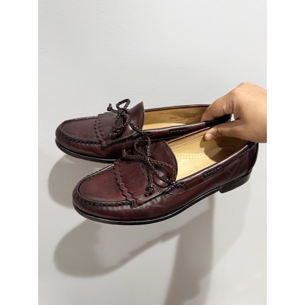 Allen Edmonds Woodstock Tassel Loafers USA Made Burgundy Leather‎ Mens 10.5 L